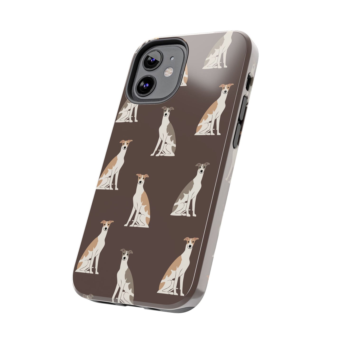 Elegant Grey Hound Pattern Phone Case - Durable & Stylish Dog Lover Accessory