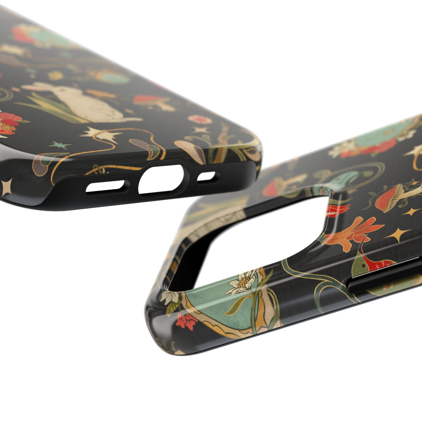 Whimsical Floral Rabbit Phone Case | Tough Protective Cover for Nature Lovers