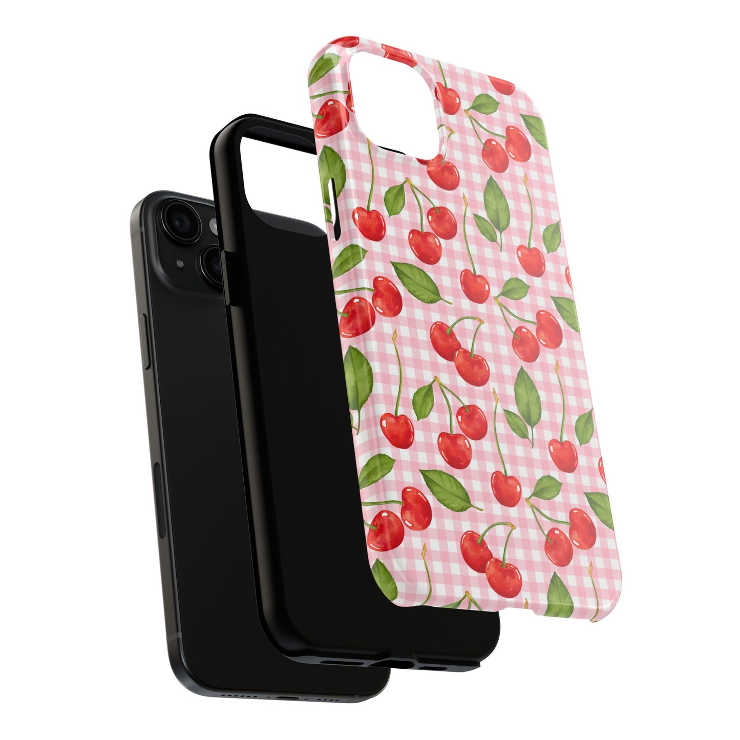 Cherry-Pattern Tough Phone Case - Cute & Durable Protective Case