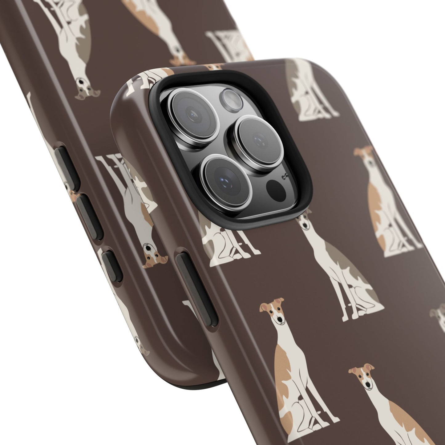 Elegant Grey Hound Pattern Phone Case - Durable & Stylish Dog Lover Accessory
