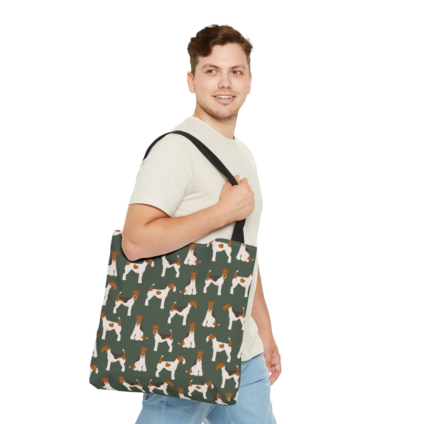 Wire Fox Terrier Dog Pattern Tote Bag - Perfect for Pet Lovers!