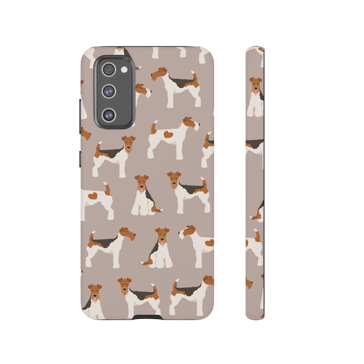 Dog Lover Tough Case - Stylish Phone Case Featuring Playful Fox Terriers