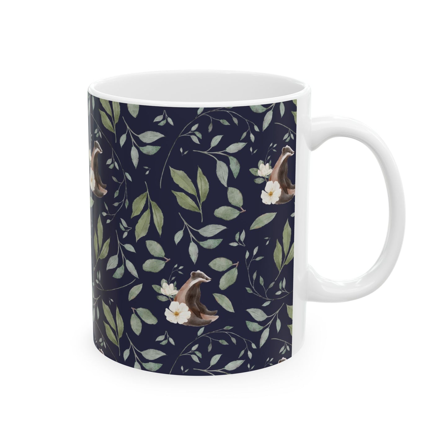Botanical Badger Ceramic Mug - 11oz & 15oz