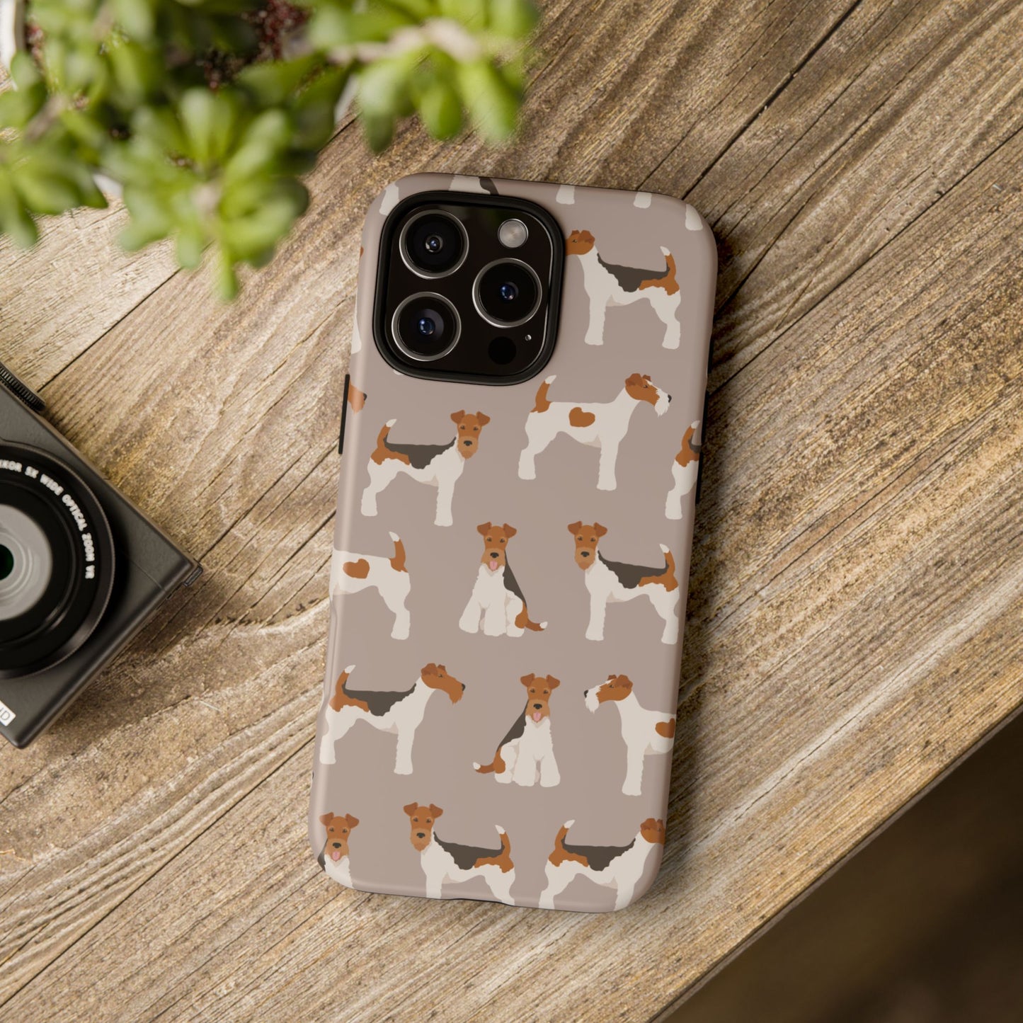 Dog Lover Tough Case - Stylish Phone Case Featuring Playful Fox Terriers