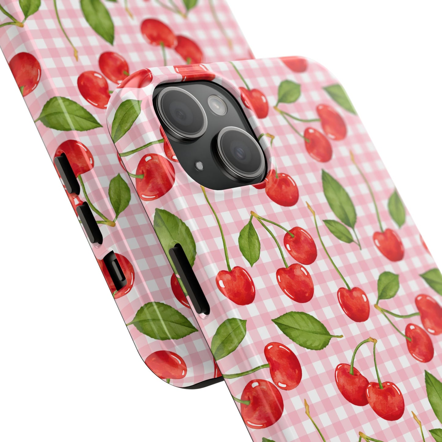 Cherry-Pattern Tough Phone Case - Cute & Durable Protective Case