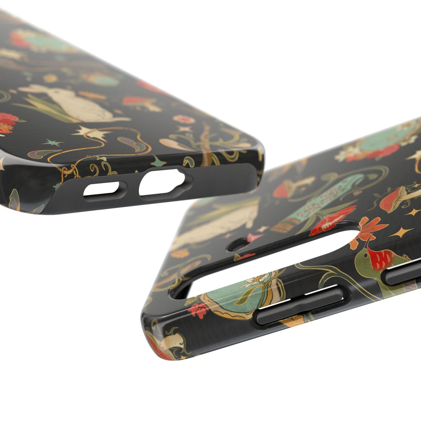Whimsical Floral Rabbit Phone Case | Tough Protective Cover for Nature Lovers