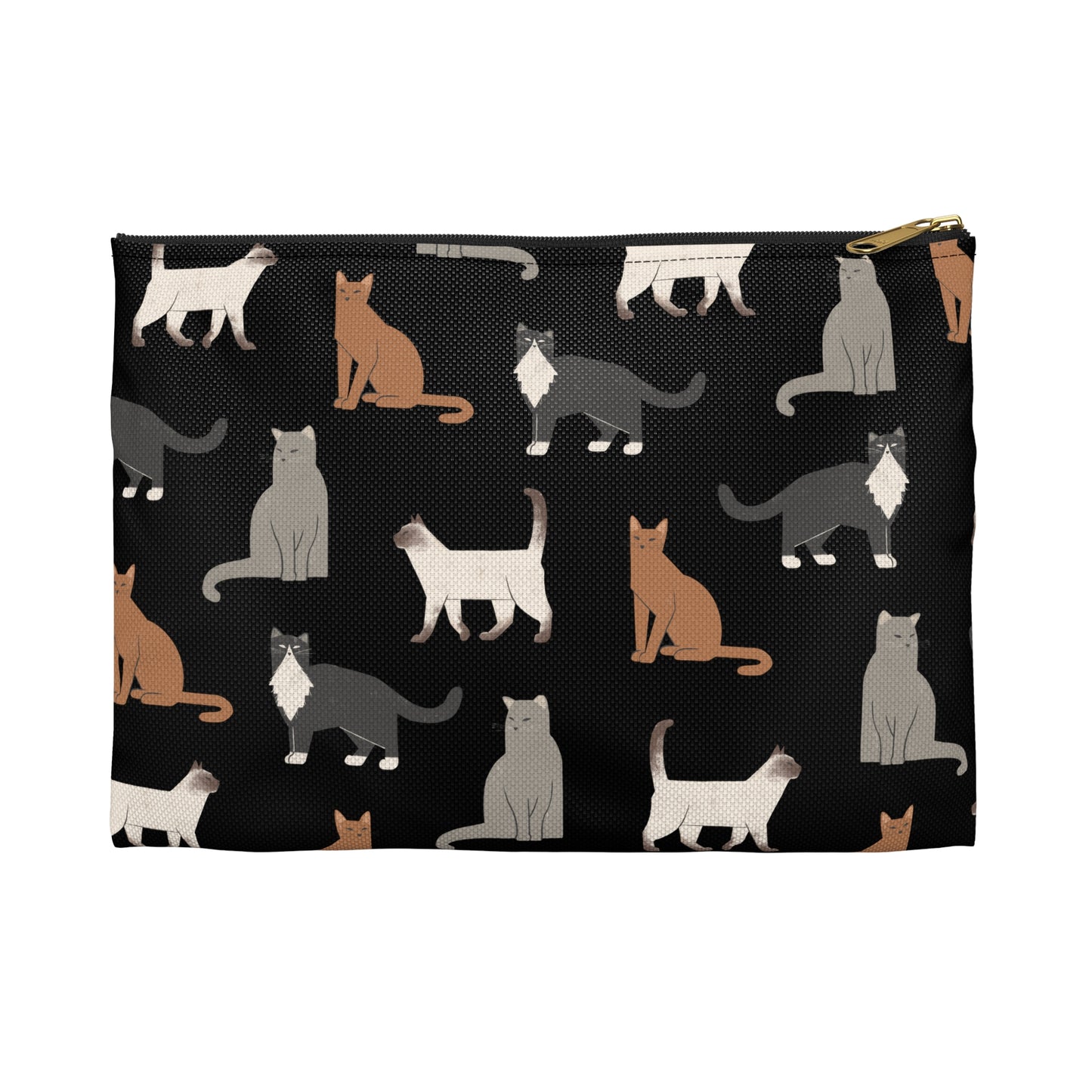 Cat Lover's Accessory Pouch - Cute Feline Print for Organizing Essentials