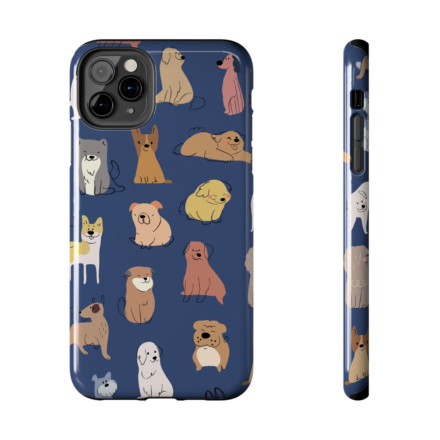 Cute Cartoon Dog Tough Phone Case - Perfect for Pet Lovers