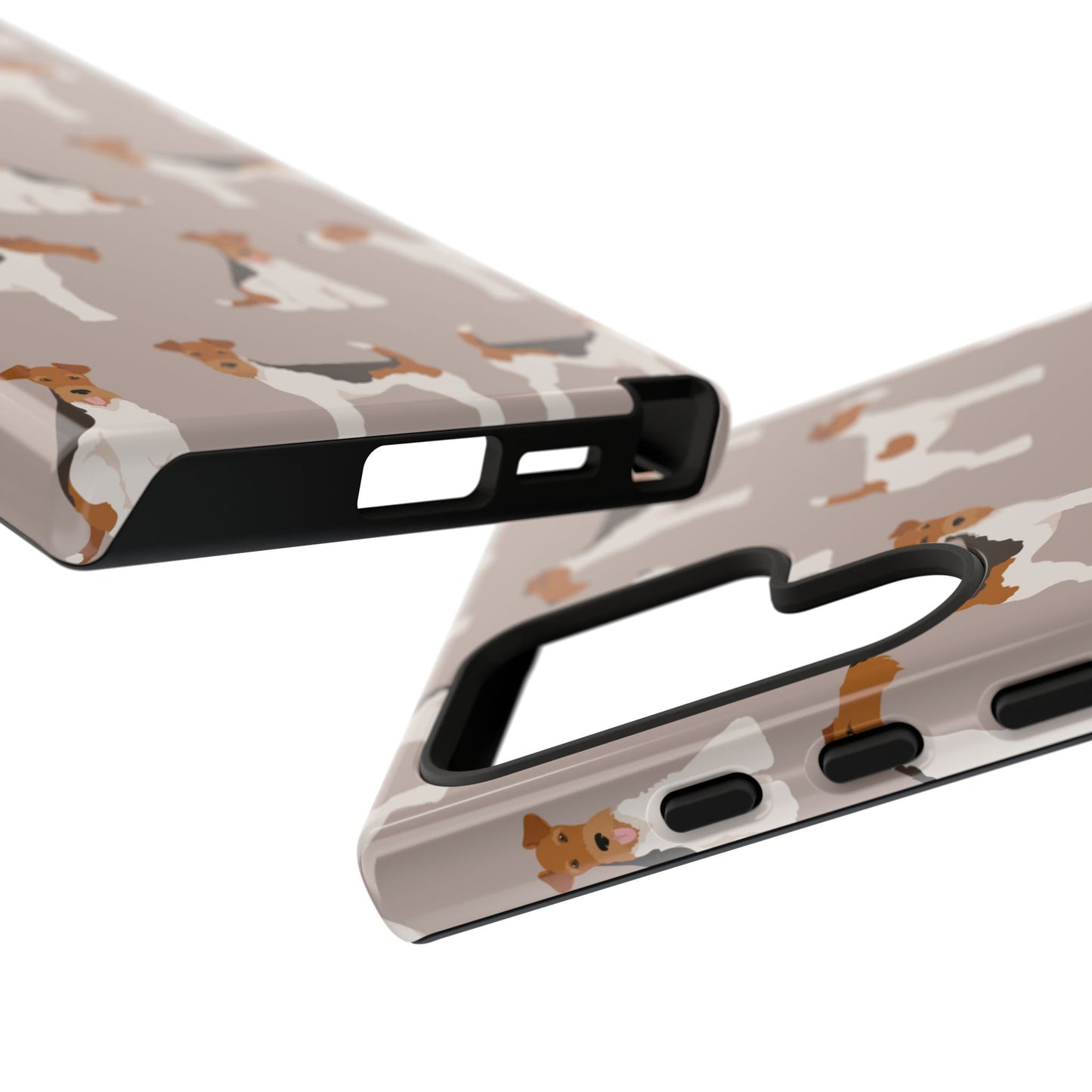 Dog Lover Tough Case - Stylish Phone Case Featuring Playful Fox Terriers