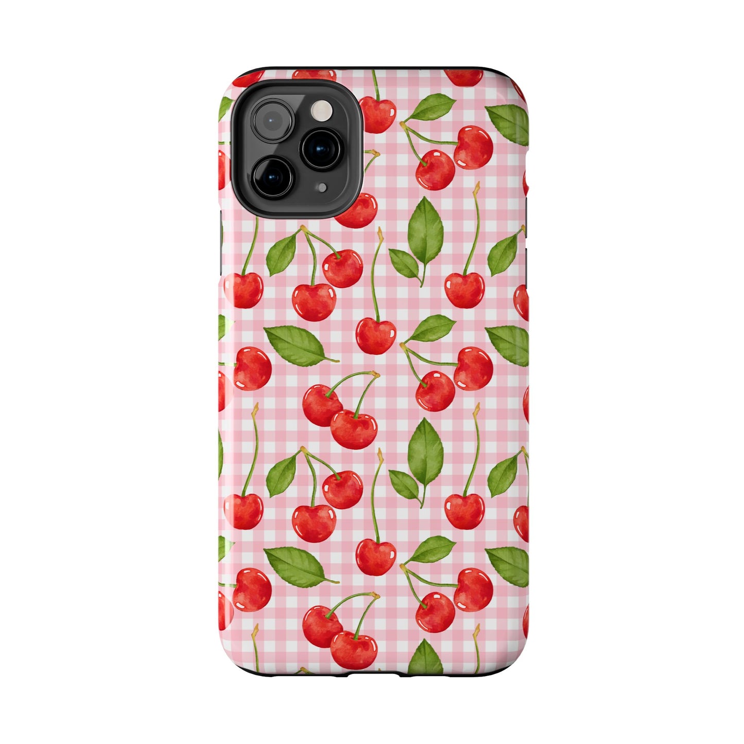 Cherry-Pattern Tough Phone Case - Cute & Durable Protective Case