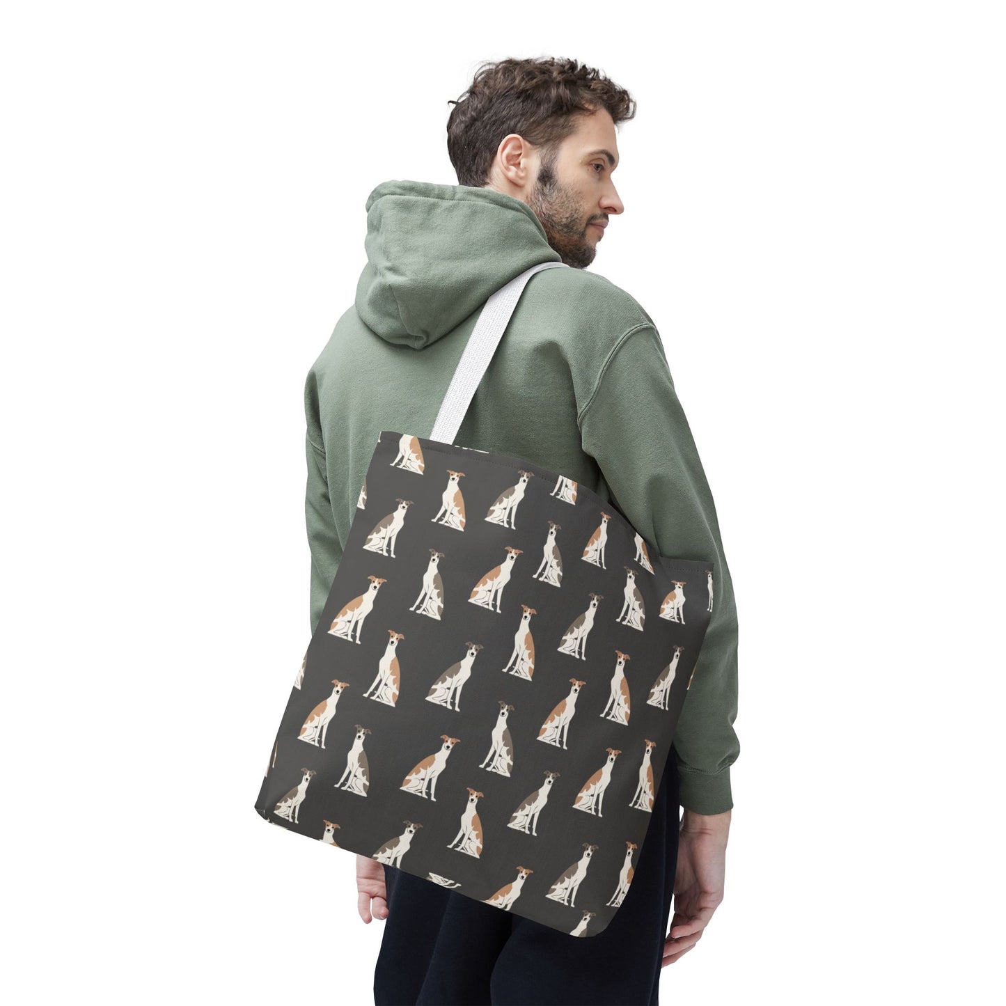 Grey Hound Dog Pattern Tote Bag - Perfect for Pet Lovers!