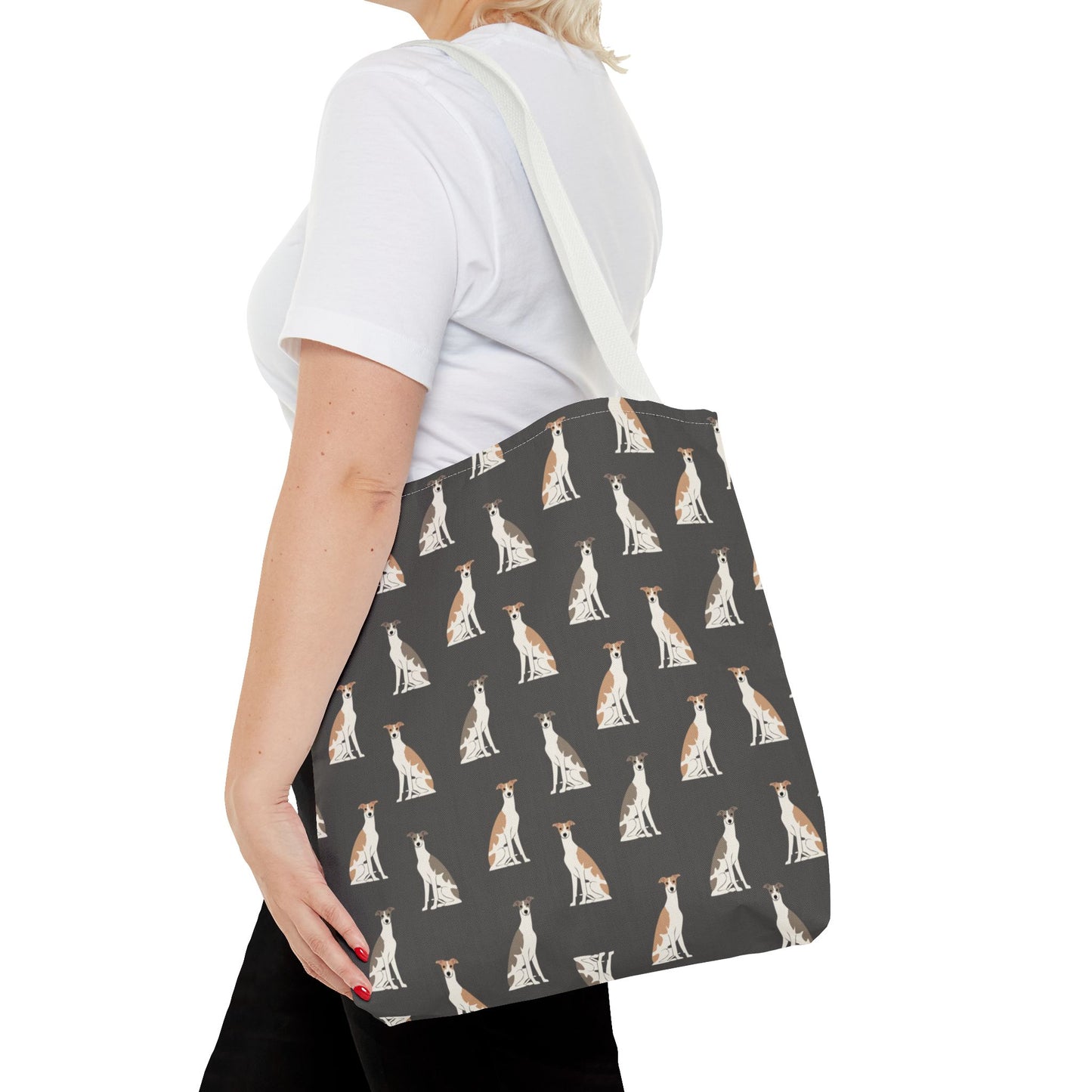 Grey Hound Dog Pattern Tote Bag - Perfect for Pet Lovers!