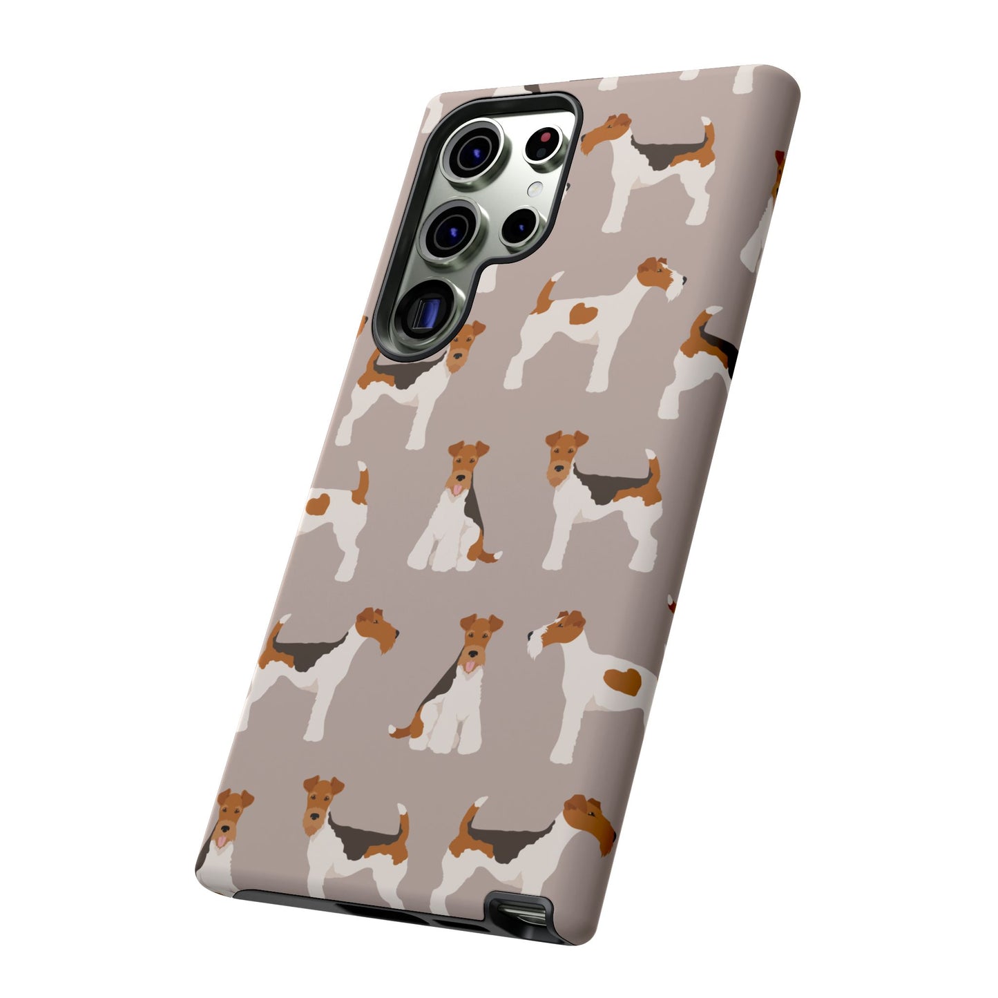Dog Lover Tough Case - Stylish Phone Case Featuring Playful Fox Terriers