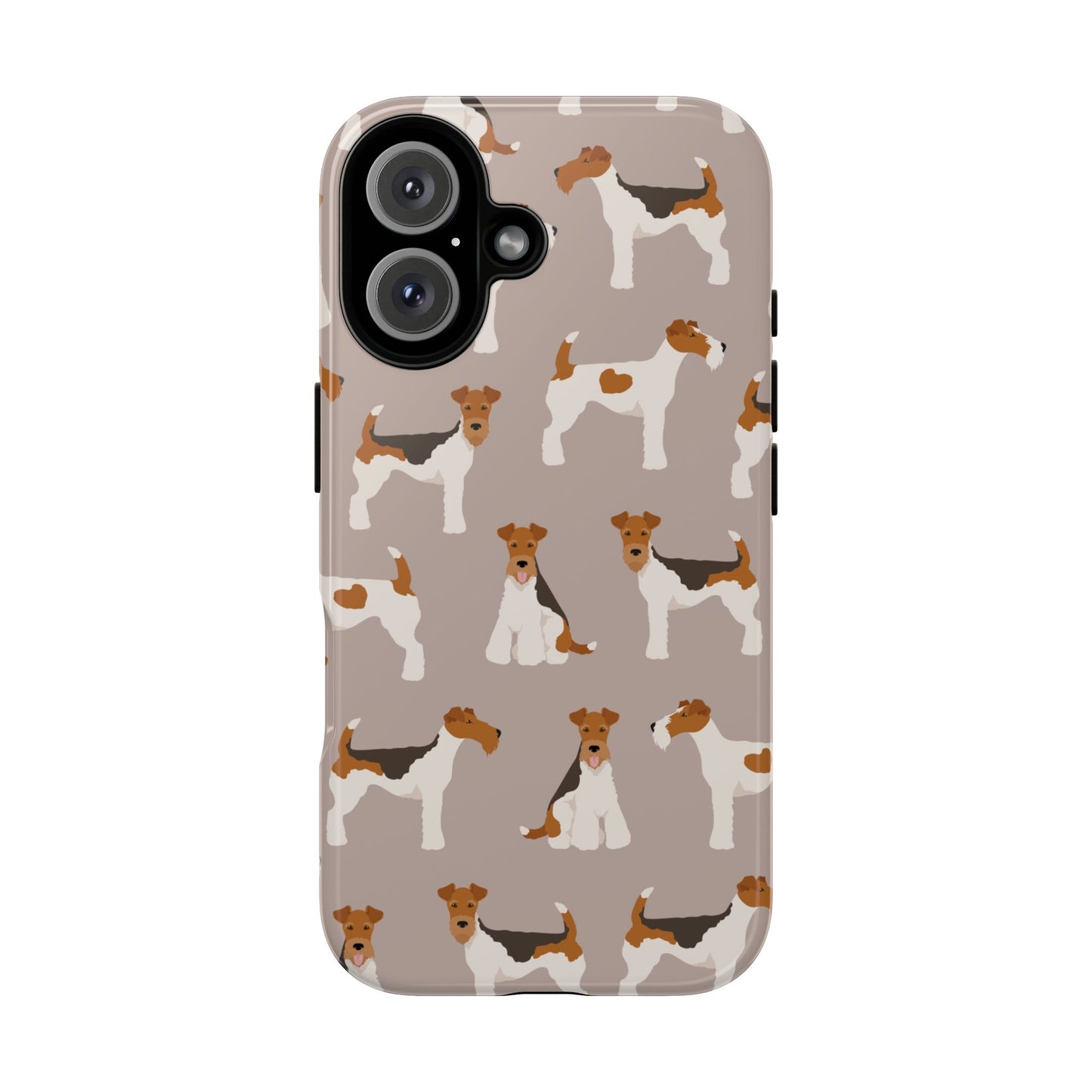 Dog Lover Tough Case - Stylish Phone Case Featuring Playful Fox Terriers