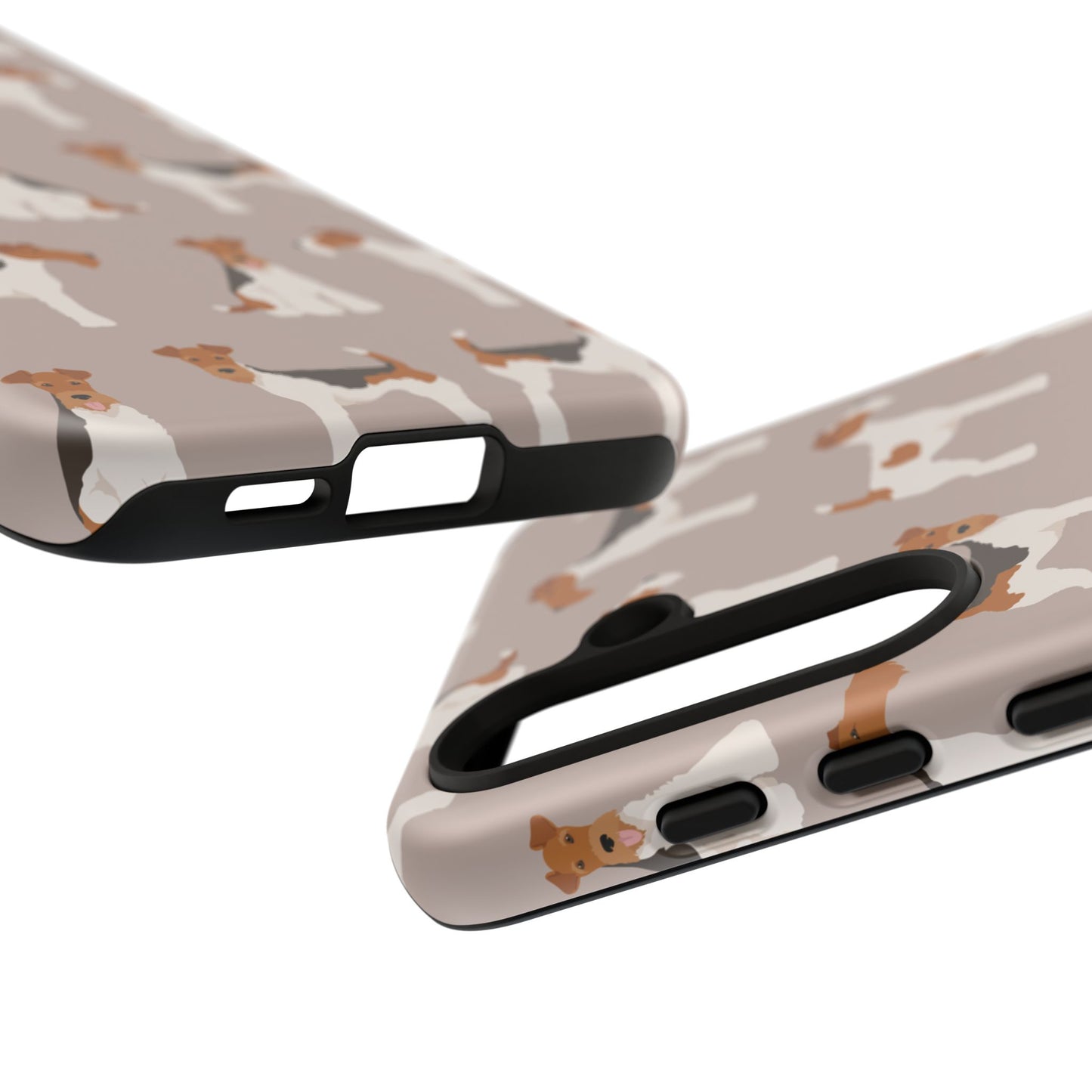 Dog Lover Tough Case - Stylish Phone Case Featuring Playful Fox Terriers