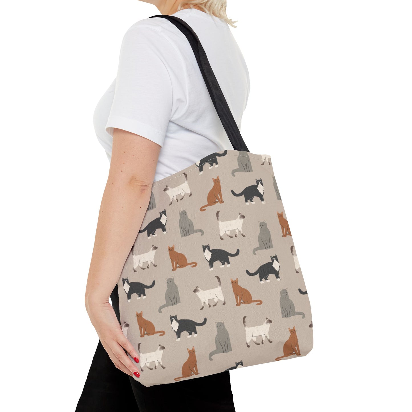 Cubist Cat Pattern Tote Bag - Perfect for Pet Lovers