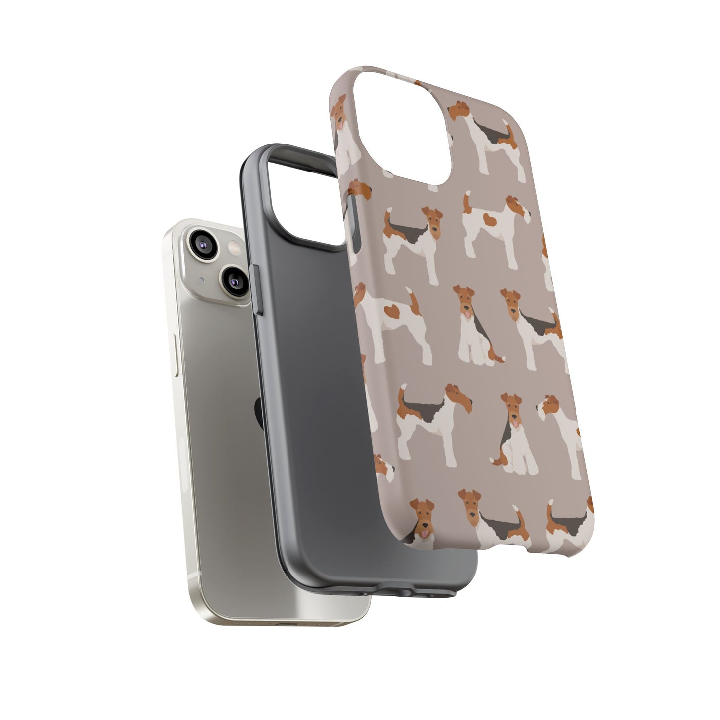 Dog Lover Tough Case - Stylish Phone Case Featuring Playful Fox Terriers