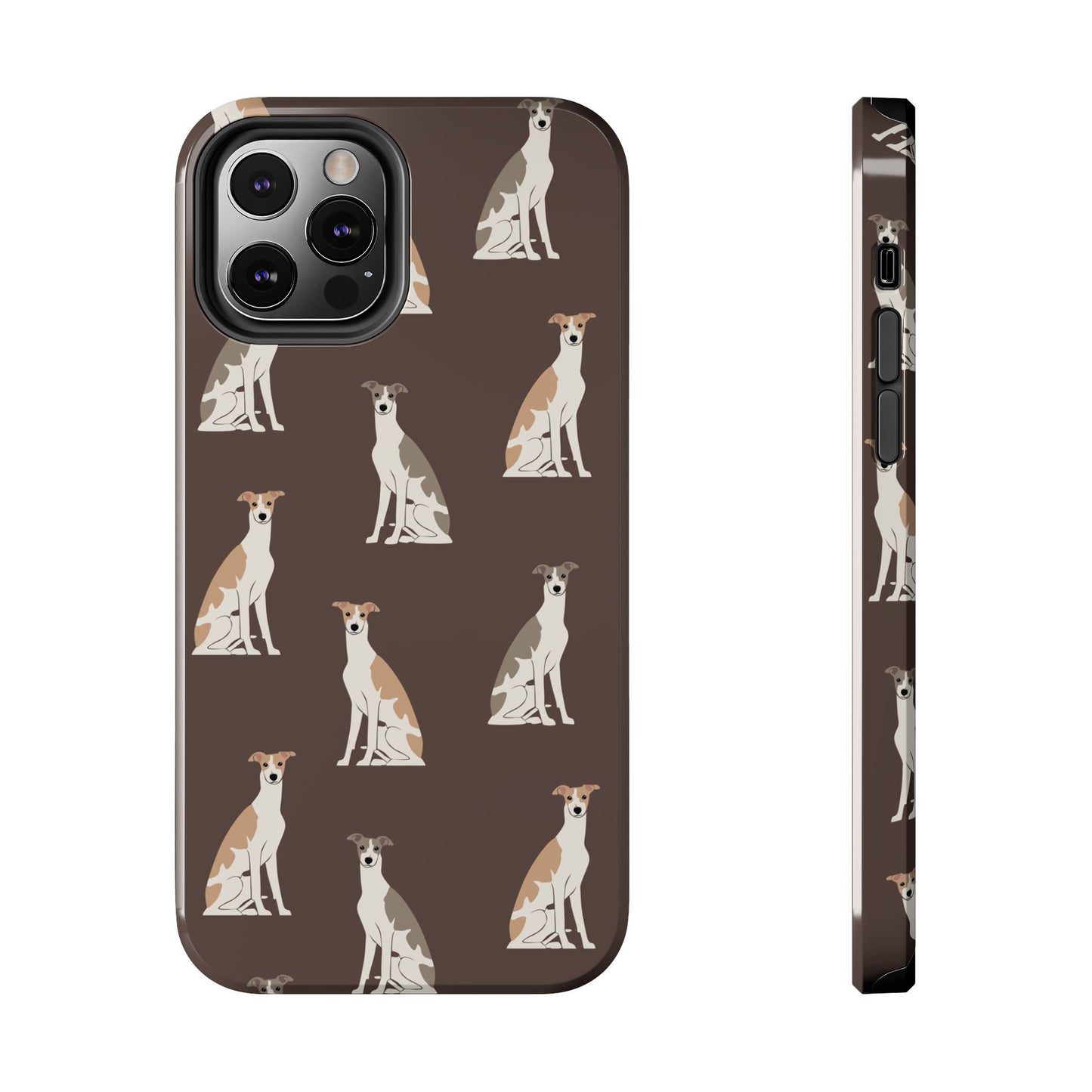 Elegant Grey Hound Pattern Phone Case - Durable & Stylish Dog Lover Accessory