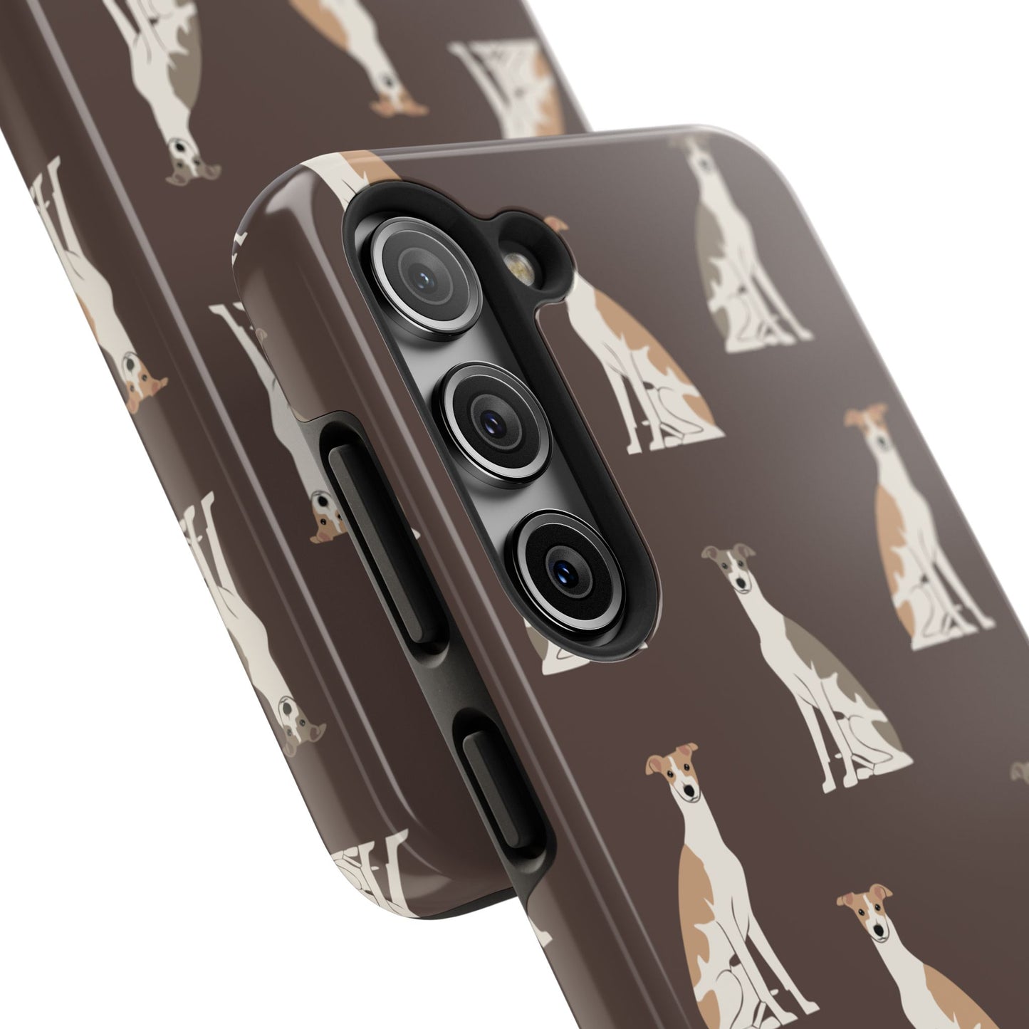 Elegant Grey Hound Pattern Phone Case - Durable & Stylish Dog Lover Accessory