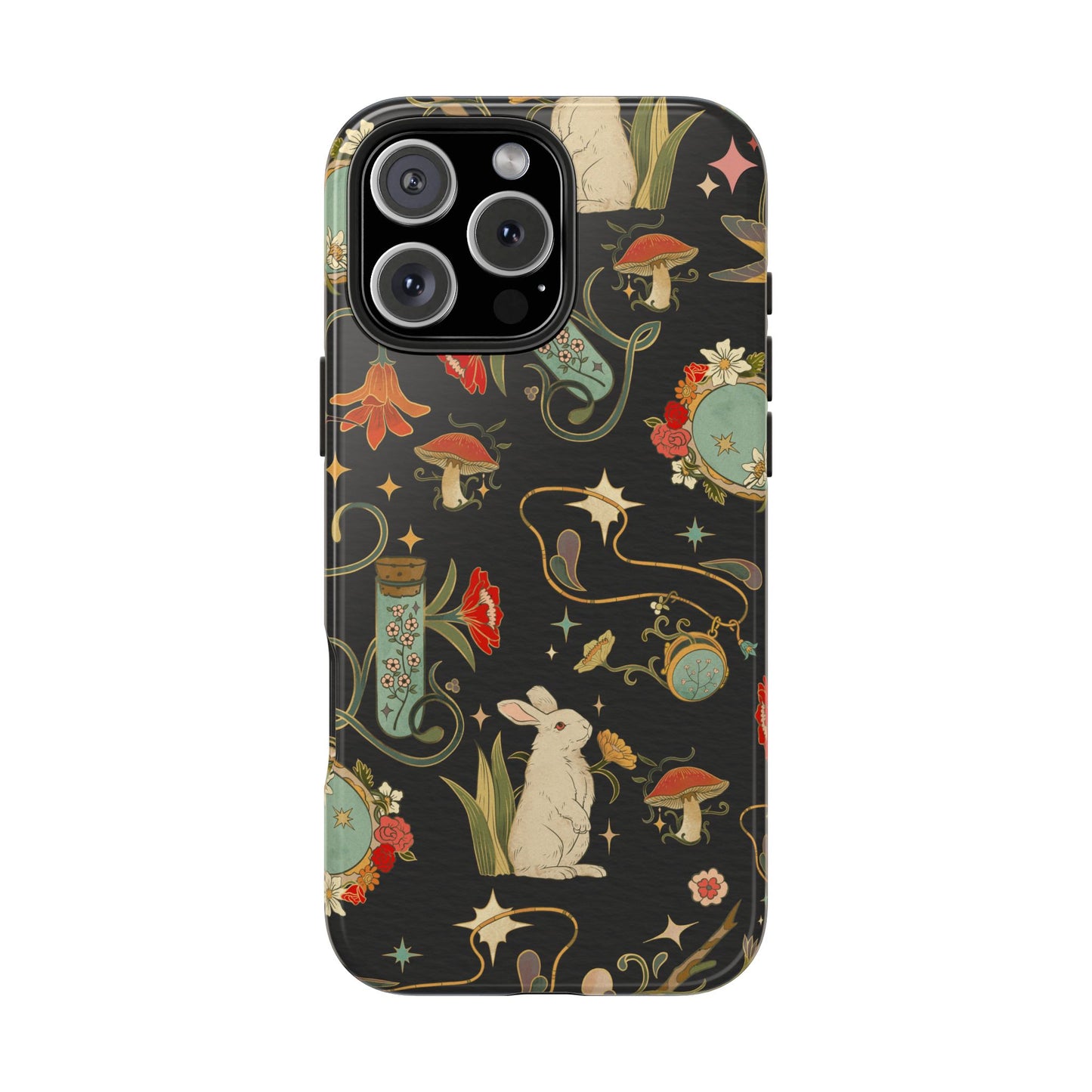 Whimsical Floral Rabbit Phone Case | Tough Protective Cover for Nature Lovers
