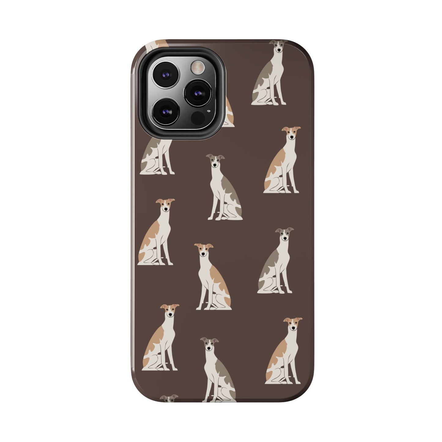 Elegant Grey Hound Pattern Phone Case - Durable & Stylish Dog Lover Accessory