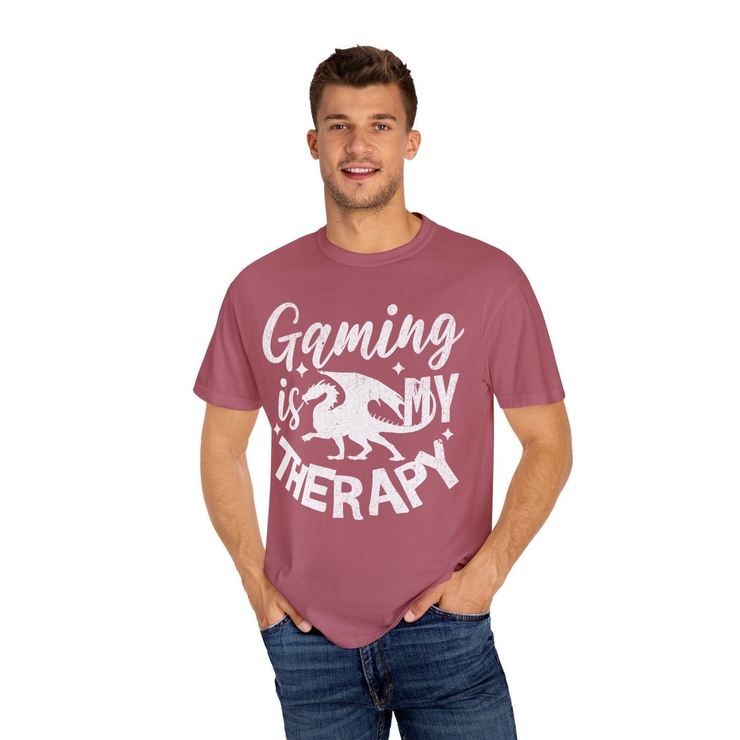 Gaming Therapy Unisex Garment-Dyed T-Shirt | Perfect for Gamers & Casual Wear
