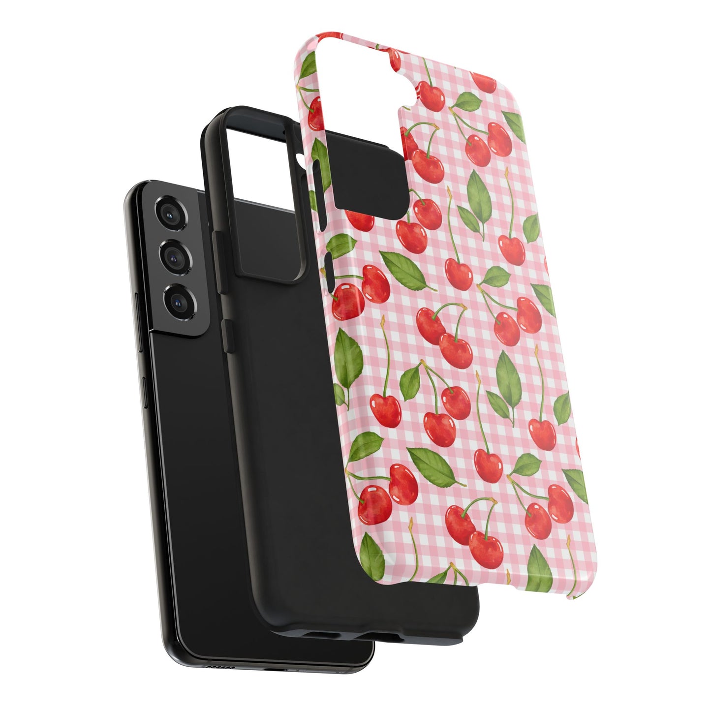 Cherry-Pattern Tough Phone Case - Cute & Durable Protective Case