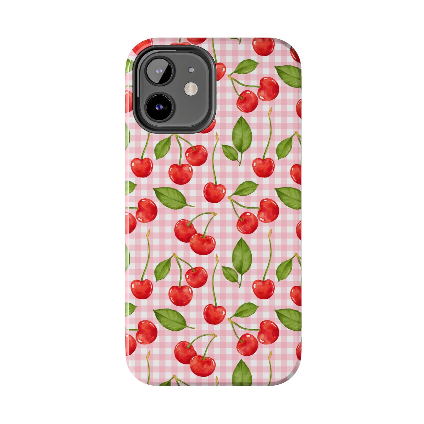Cherry-Pattern Tough Phone Case - Cute & Durable Protective Case