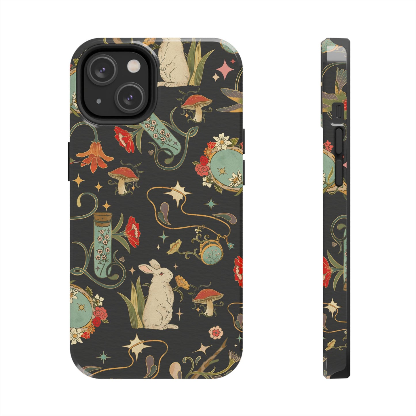 Whimsical Floral Rabbit Phone Case | Tough Protective Cover for Nature Lovers