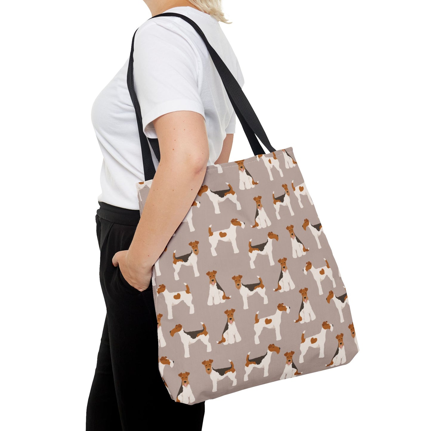 Wire Fox Terrier Dog Pattern Tote Bag - Perfect for Pet Lovers!