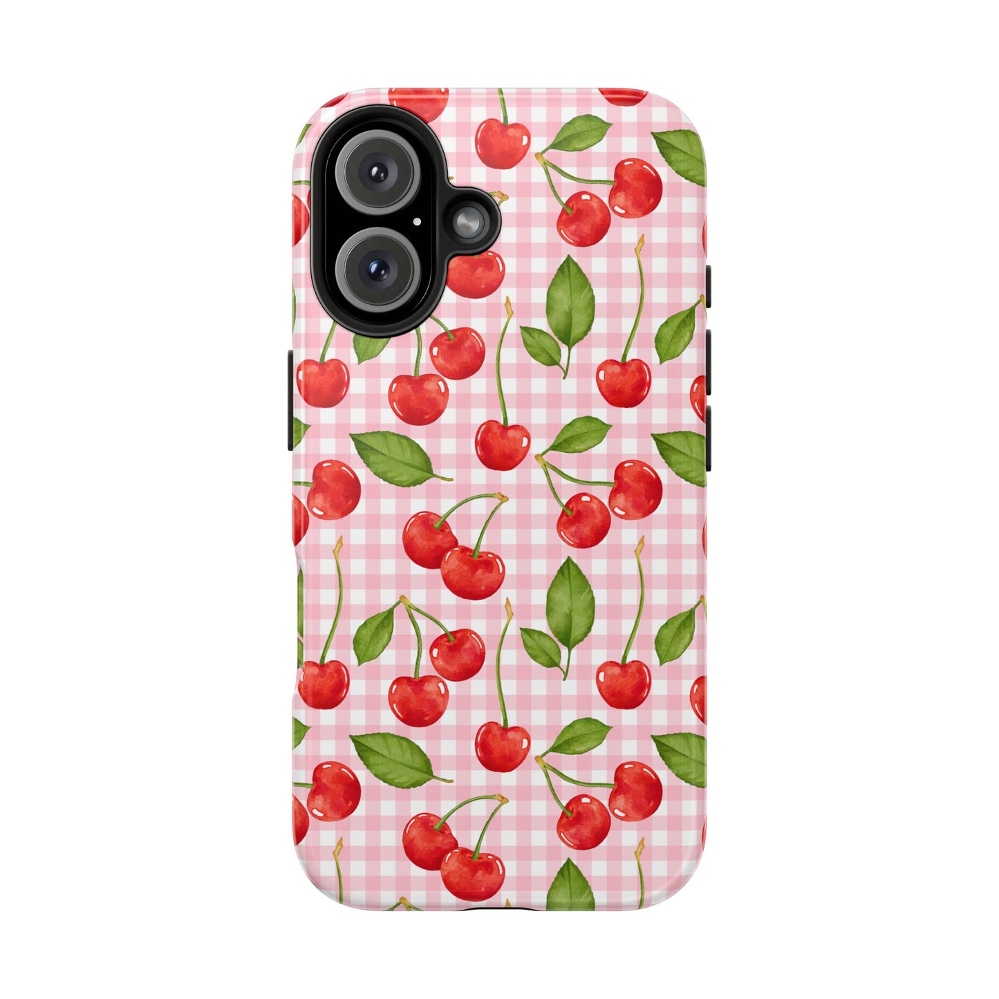 Cherry-Pattern Tough Phone Case - Cute & Durable Protective Case