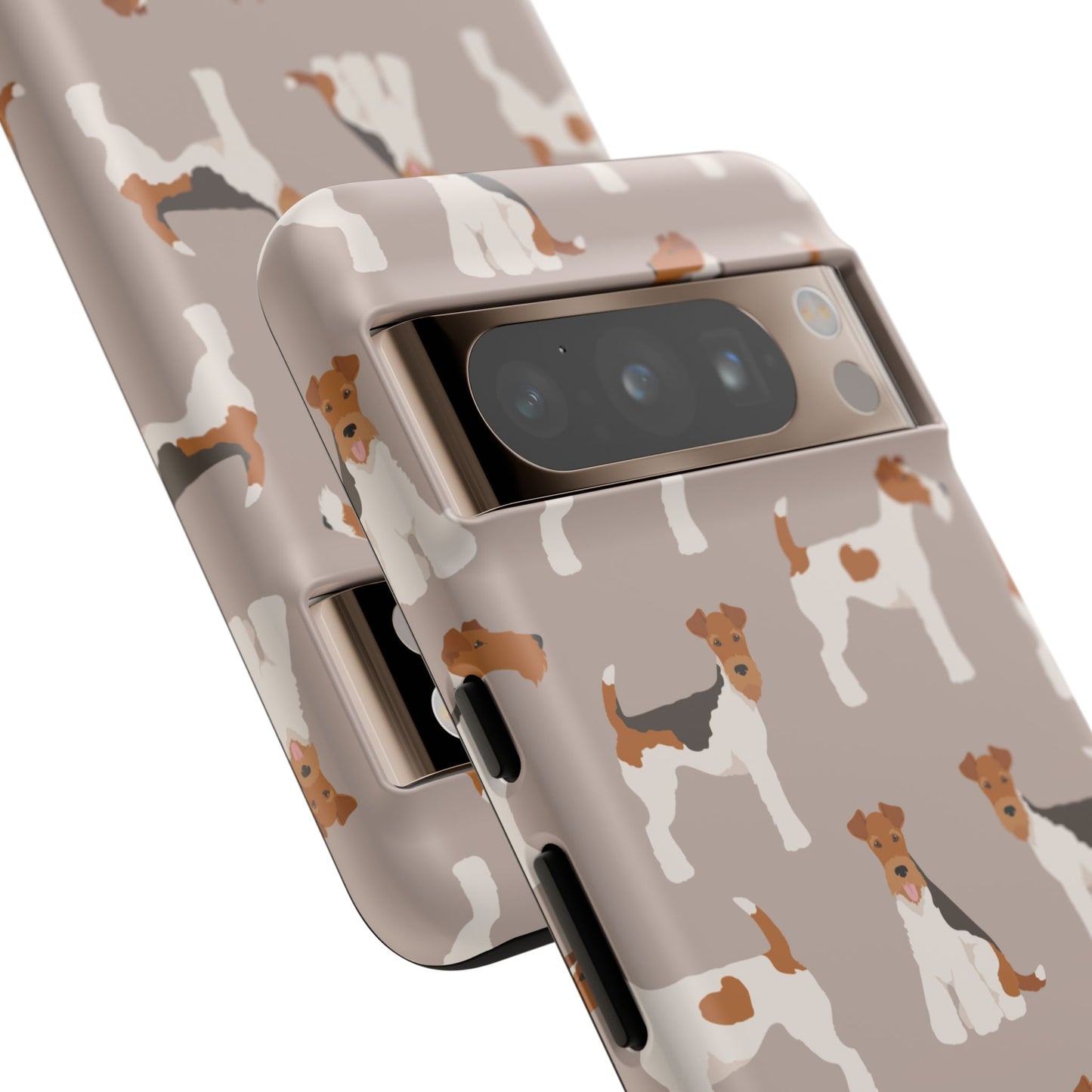Dog Lover Tough Case - Stylish Phone Case Featuring Playful Fox Terriers