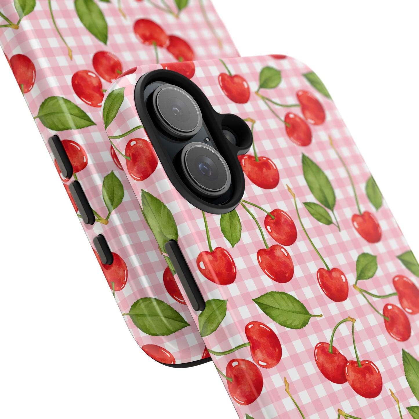 Cherry-Pattern Tough Phone Case - Cute & Durable Protective Case