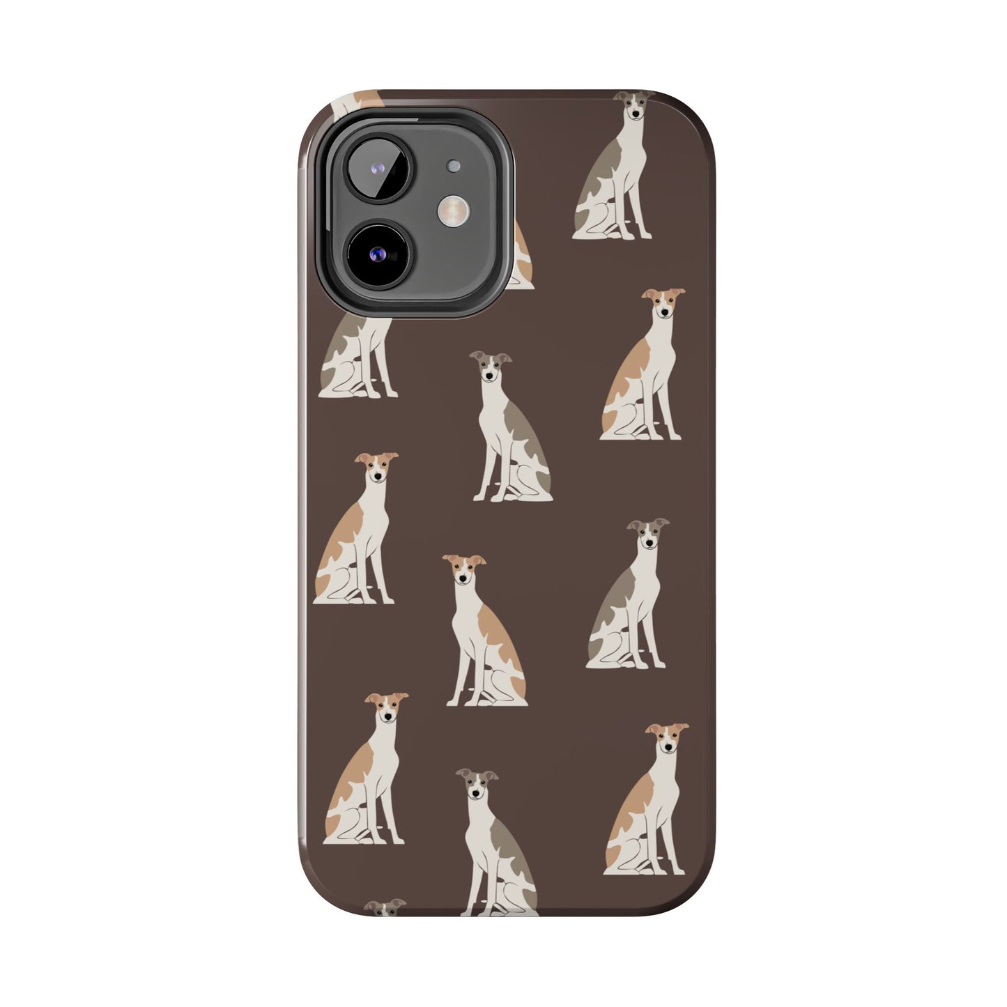 Elegant Grey Hound Pattern Phone Case - Durable & Stylish Dog Lover Accessory