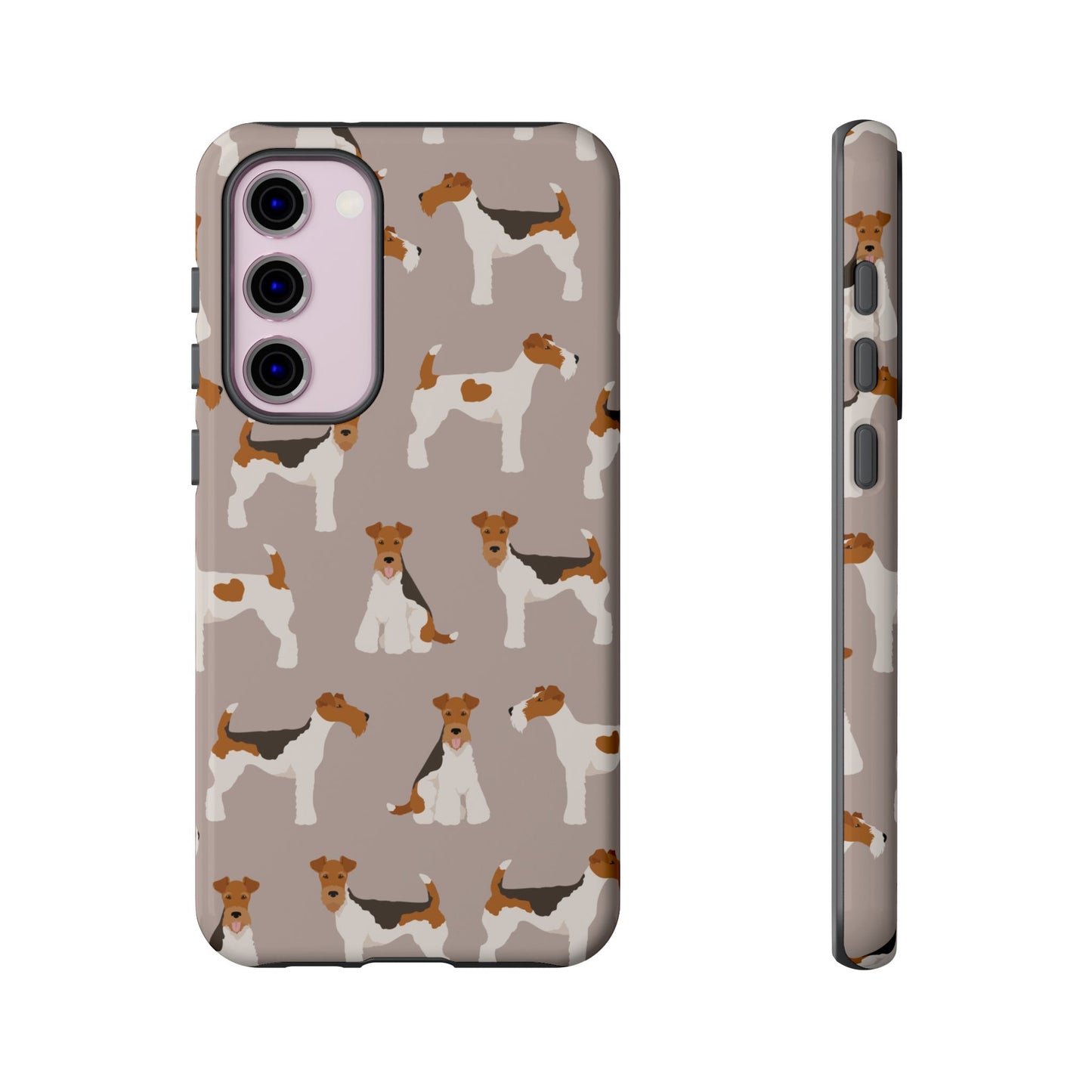 Dog Lover Tough Case - Stylish Phone Case Featuring Playful Fox Terriers