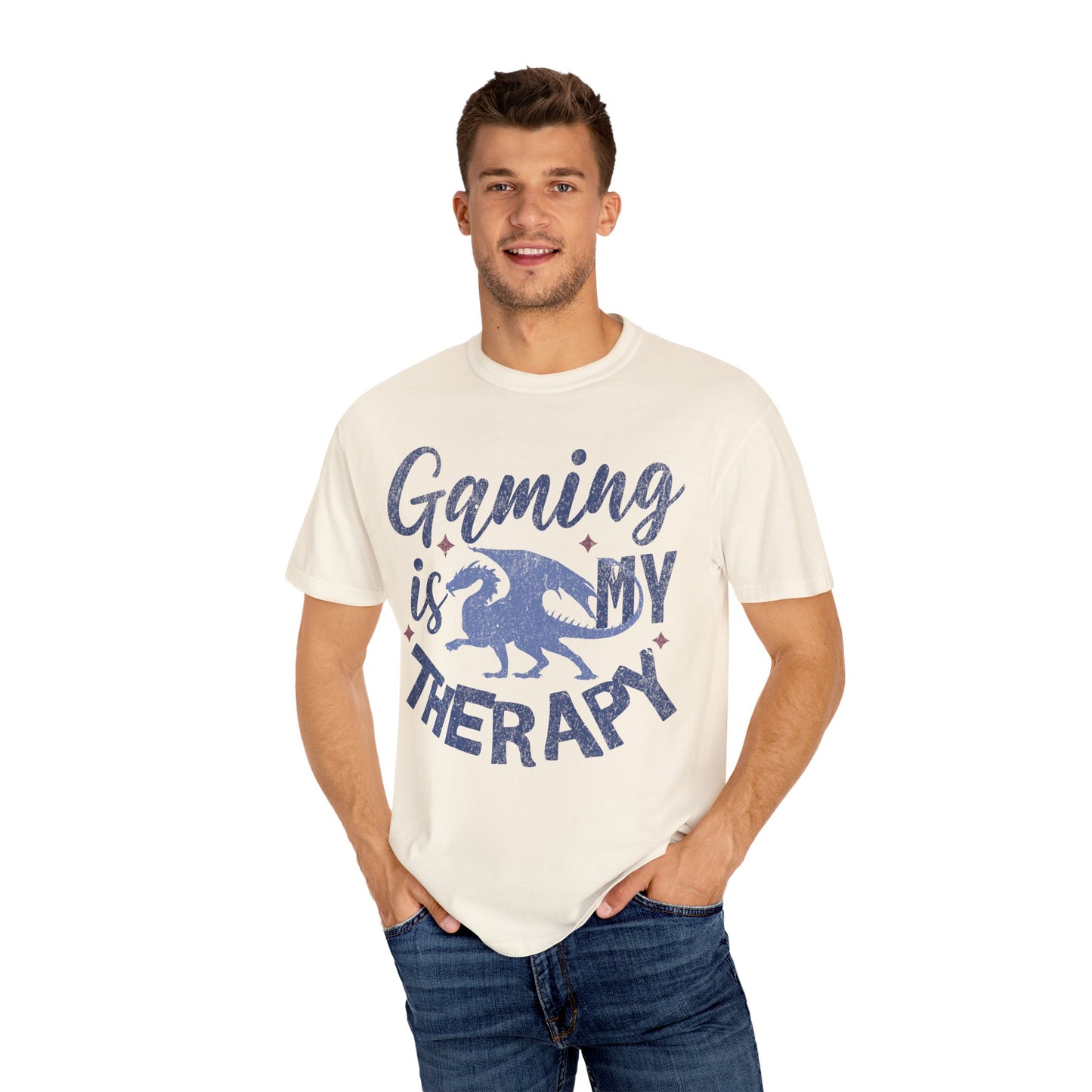 Gaming Therapy Unisex Garment-Dyed T-Shirt | Perfect for Gamers & Casual Wear
