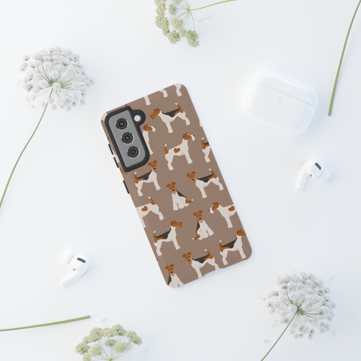 Wire Fox Terrier Lover Tough Case - Stylish Phone Case Featuring Playful Fox Terriers