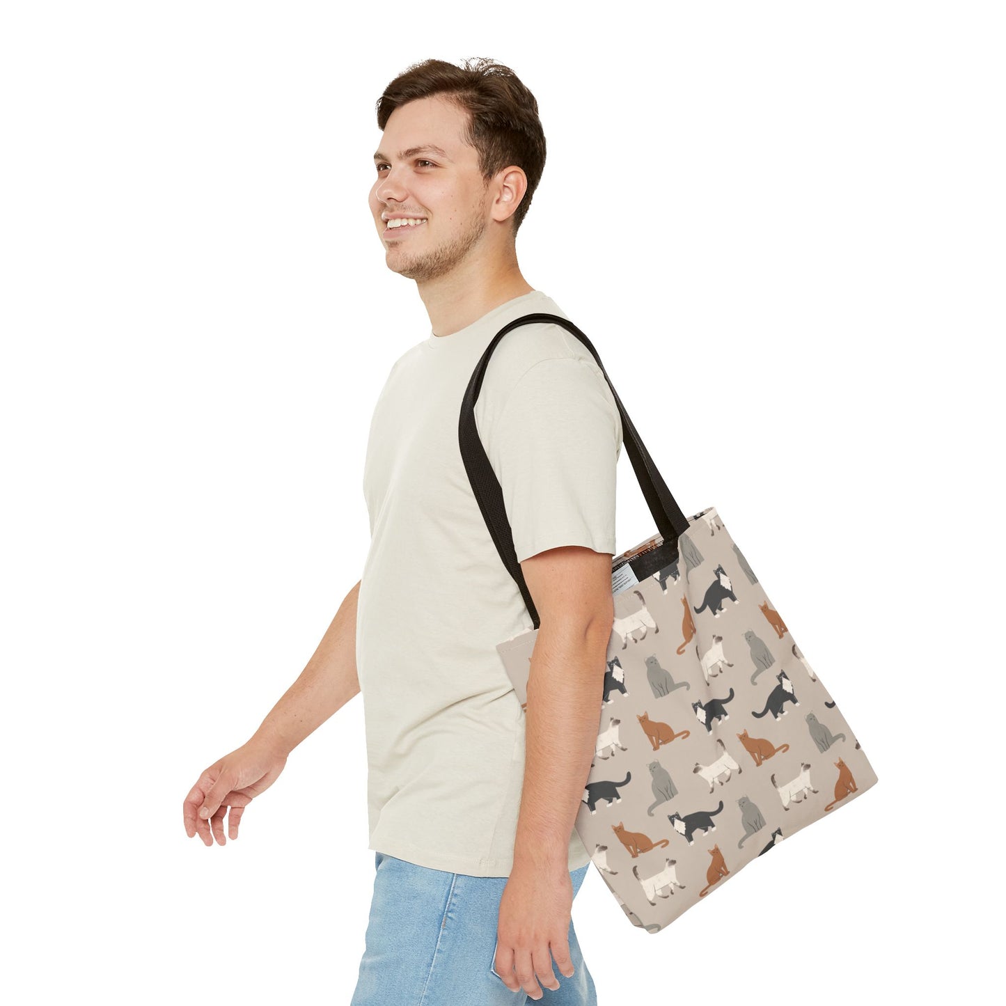 Cubist Cat Pattern Tote Bag - Perfect for Pet Lovers