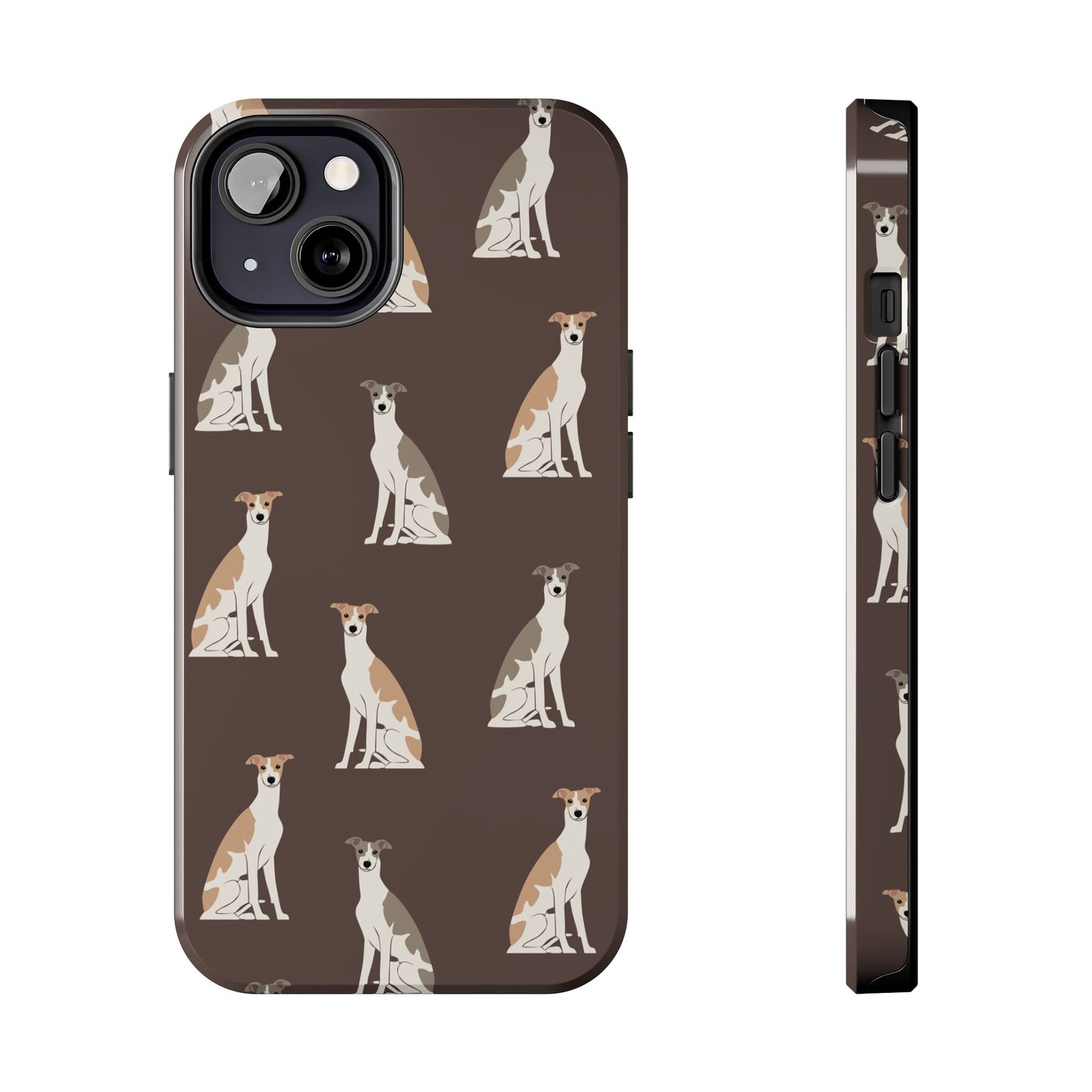 Elegant Grey Hound Pattern Phone Case - Durable & Stylish Dog Lover Accessory