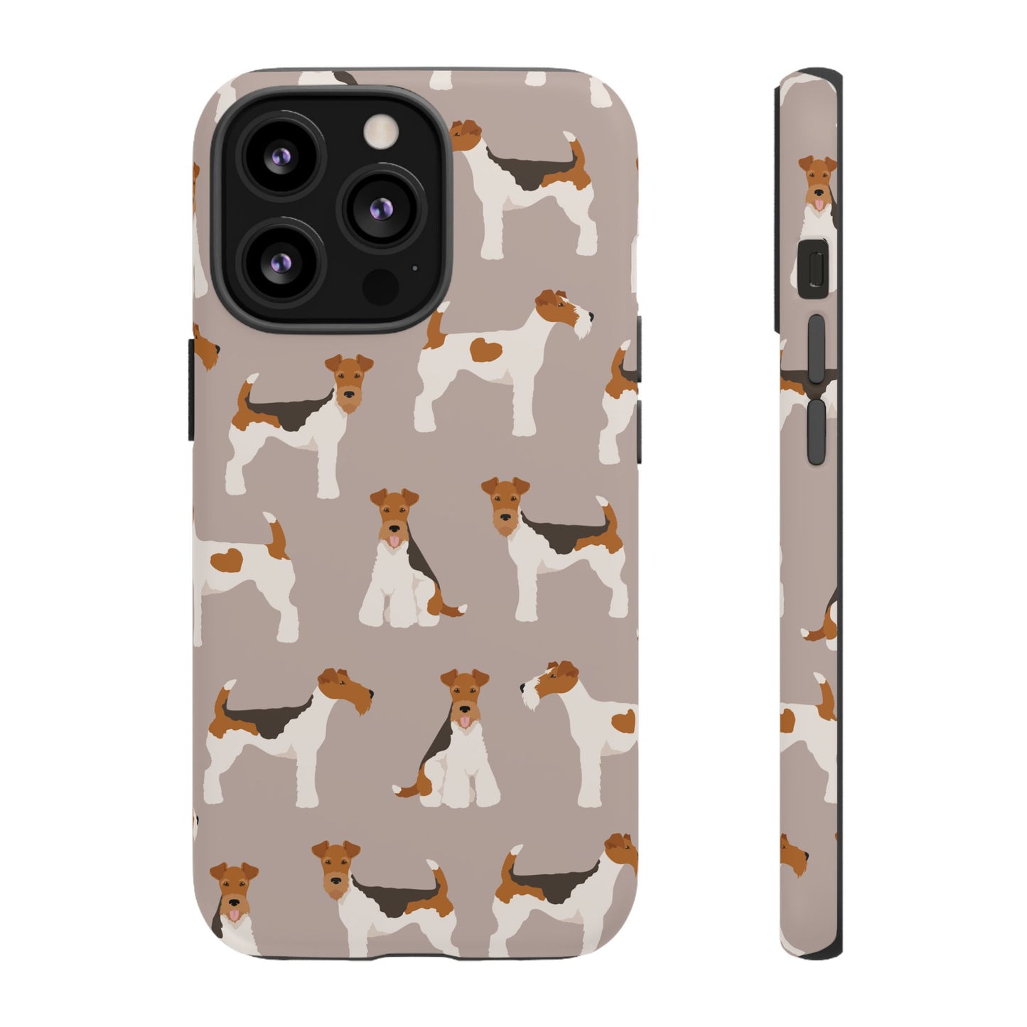 Dog Lover Tough Case - Stylish Phone Case Featuring Playful Fox Terriers