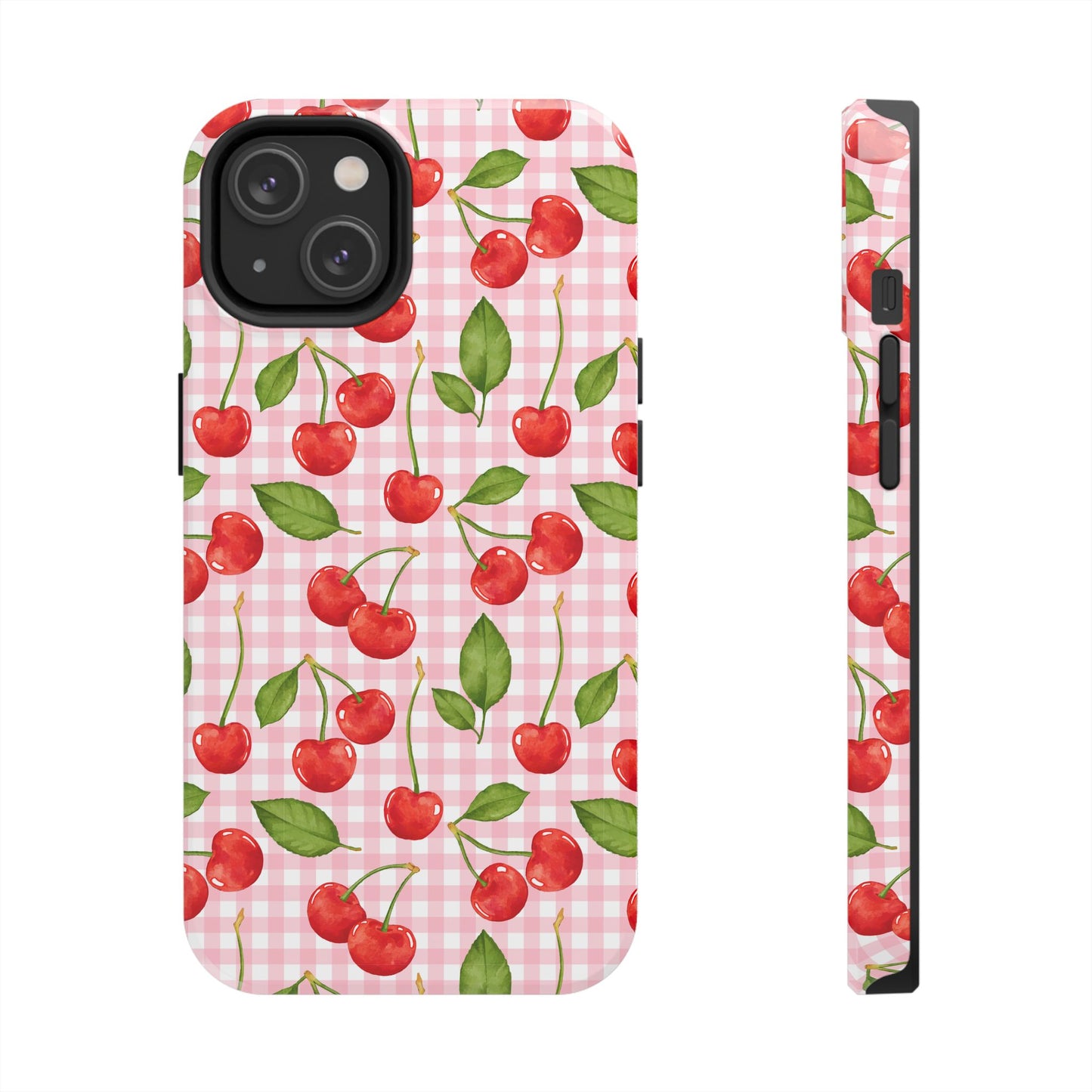 Cherry-Pattern Tough Phone Case - Cute & Durable Protective Case