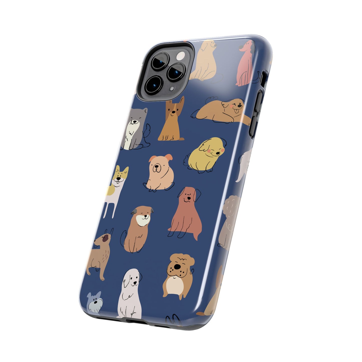 Cute Cartoon Dog Tough Phone Case - Perfect for Pet Lovers