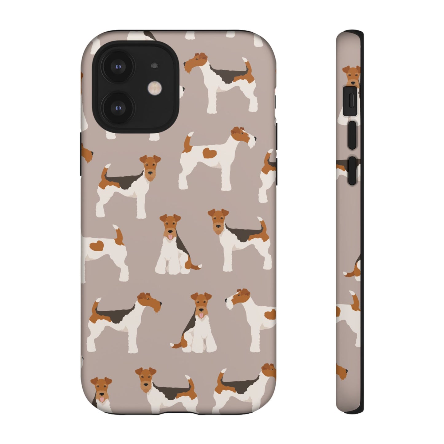 Dog Lover Tough Case - Stylish Phone Case Featuring Playful Fox Terriers