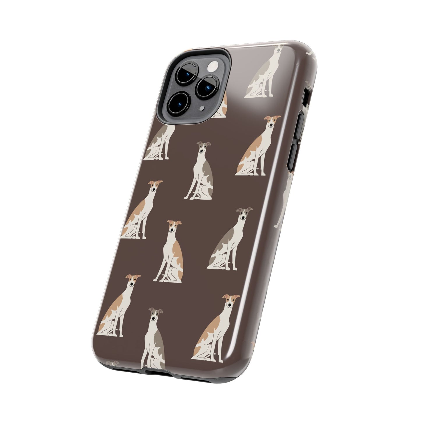 Elegant Grey Hound Pattern Phone Case - Durable & Stylish Dog Lover Accessory