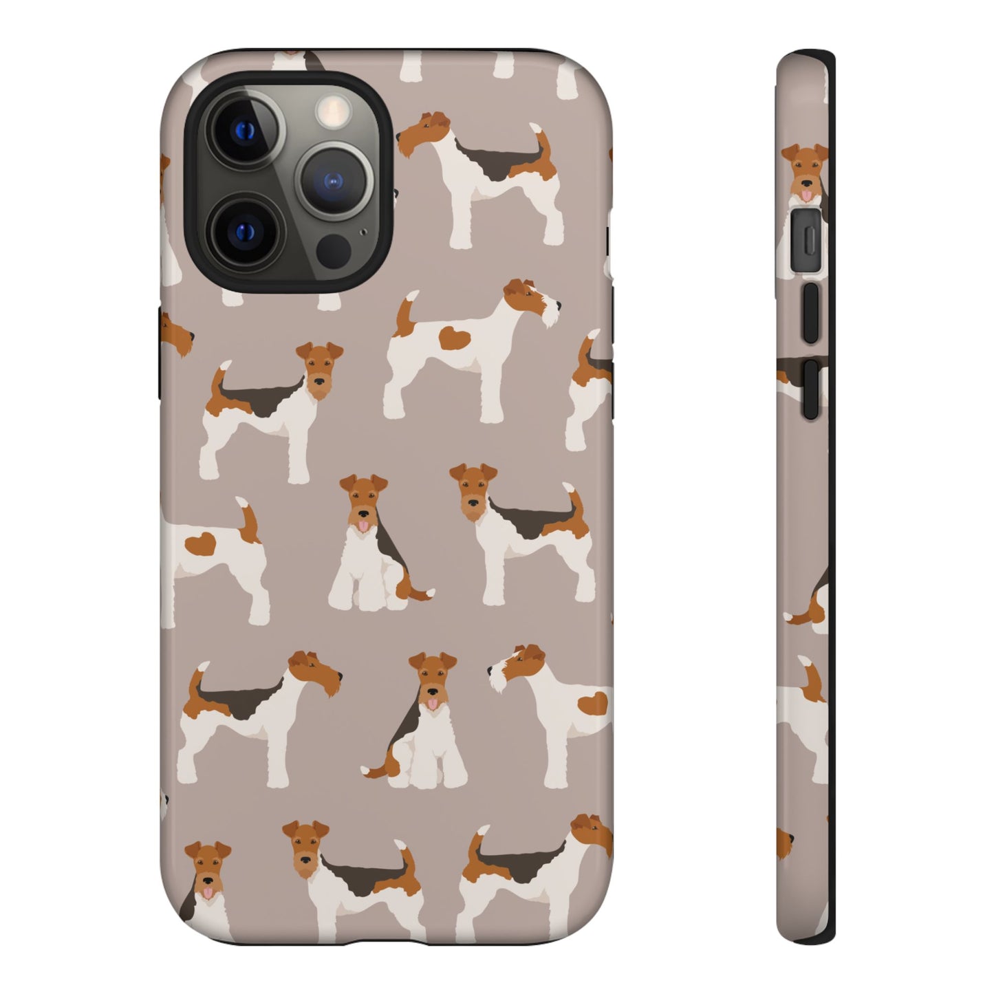 Dog Lover Tough Case - Stylish Phone Case Featuring Playful Fox Terriers
