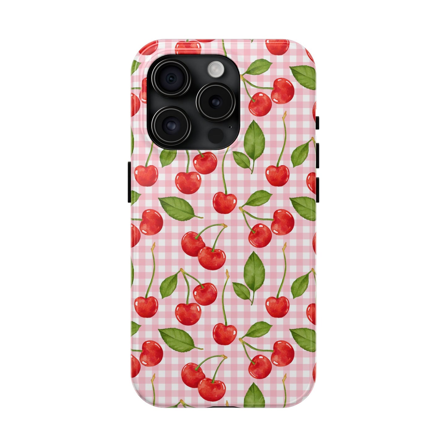 Cherry-Pattern Tough Phone Case - Cute & Durable Protective Case