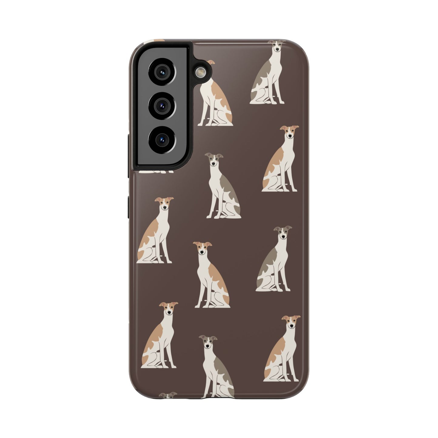 Elegant Grey Hound Pattern Phone Case - Durable & Stylish Dog Lover Accessory