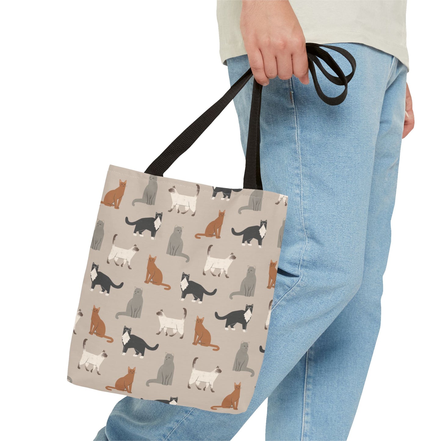 Cubist Cat Pattern Tote Bag - Perfect for Pet Lovers