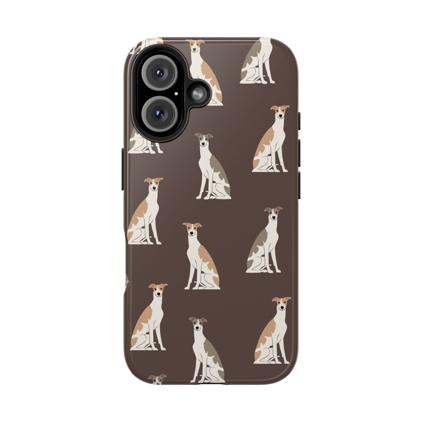 Elegant Grey Hound Pattern Phone Case - Durable & Stylish Dog Lover Accessory
