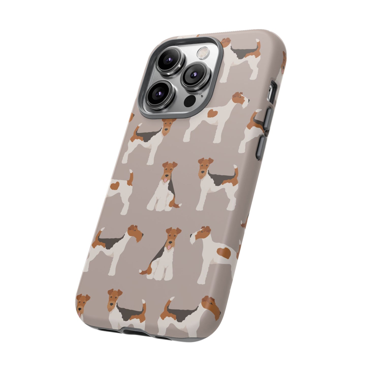 Dog Lover Tough Case - Stylish Phone Case Featuring Playful Fox Terriers